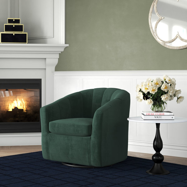 Green best sale swivel armchair